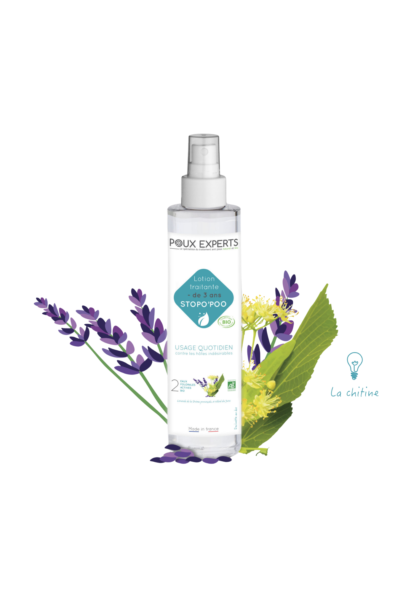 Lotion anti-poux bio moins de 3 ans